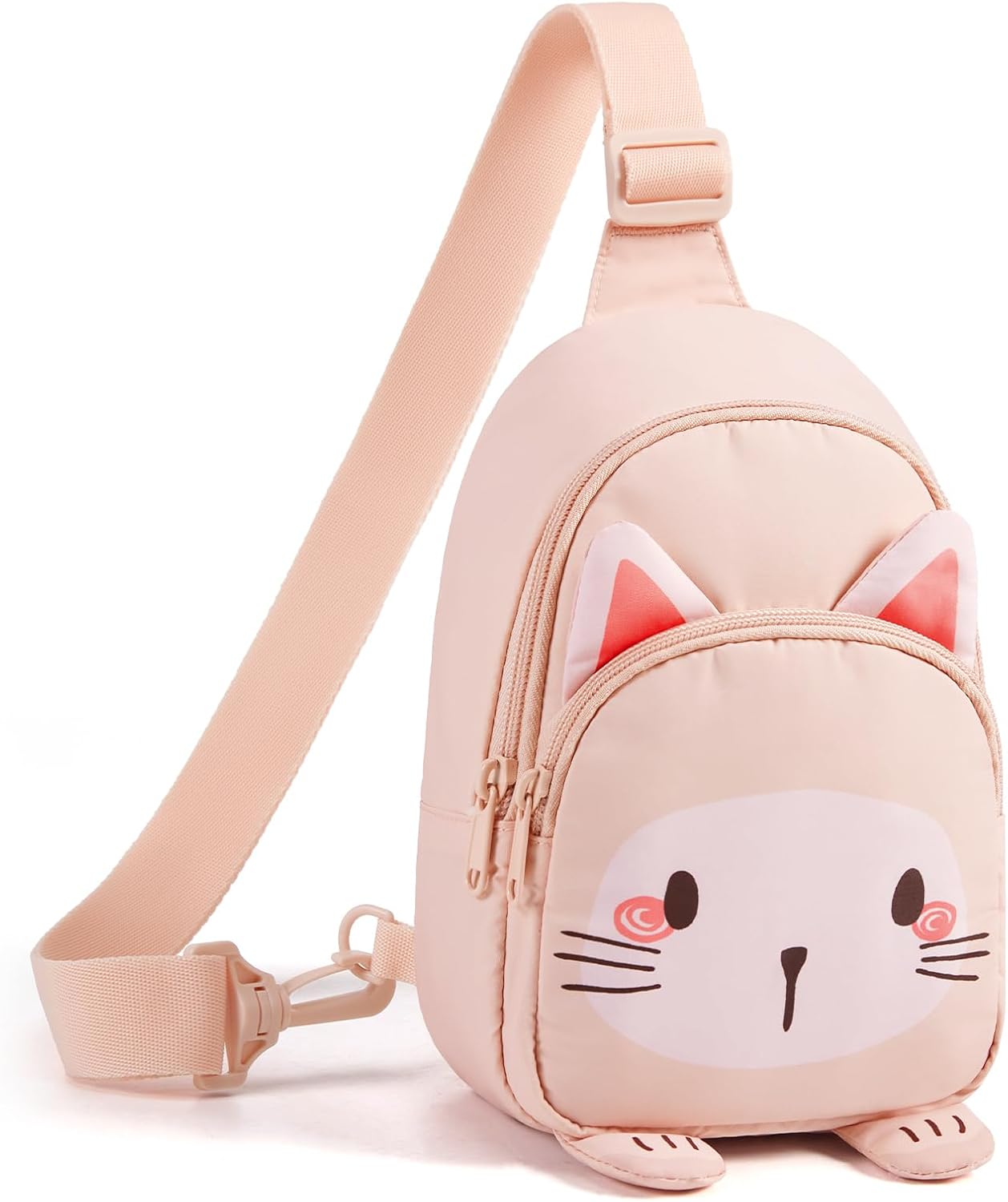mommore Kids Sling Bag Fanny Pack for Girls Aged 3-10 Gifts Crossbody Bag Cat Pattern Print