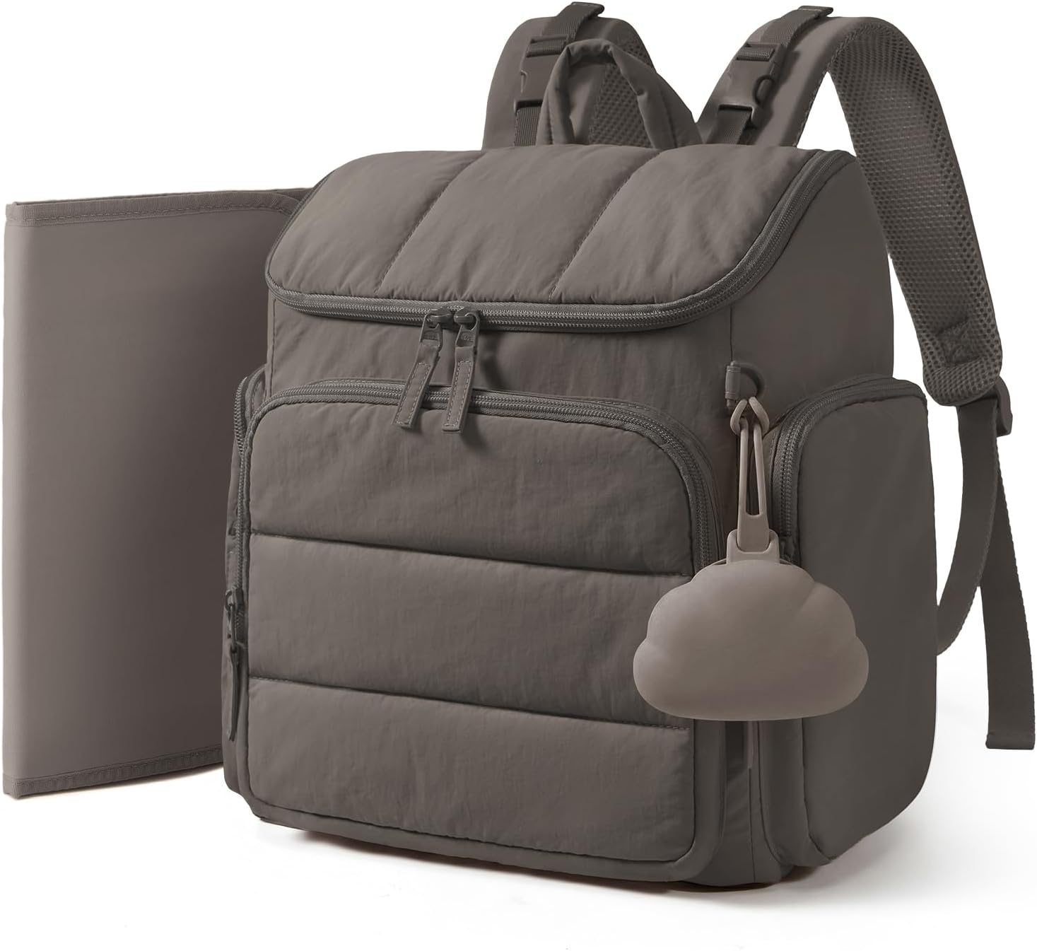 mommore Diaper Bag Backpack, Baby Bag, Diaper Backpack, Charcoal Grey