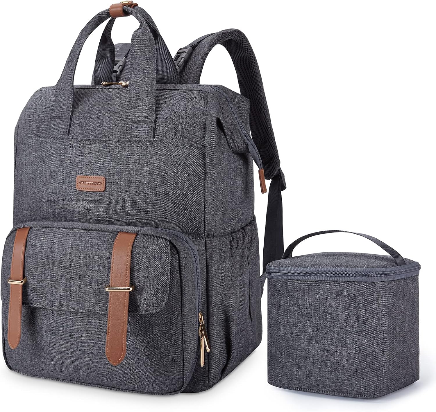 mommore Breast Pump Bag for Spectra S1/S2 & Medela with Insulated Cooler Grey