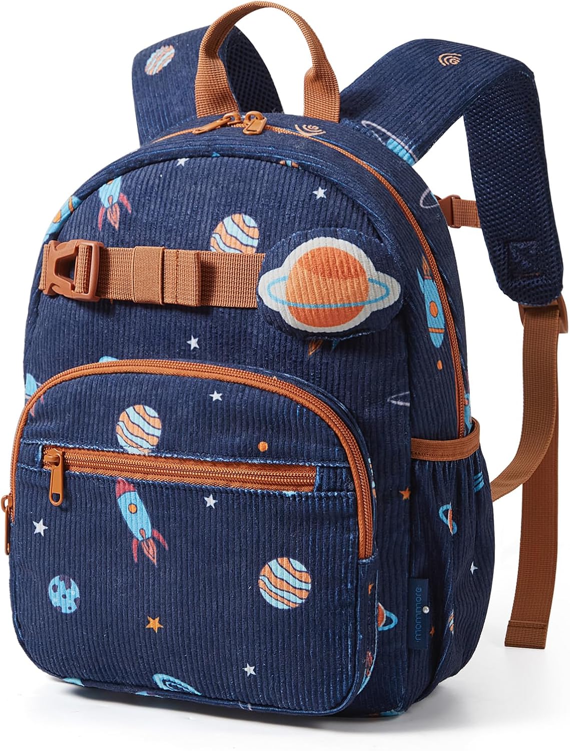 mommore Toddler Backpack Corduroy Preschool Bookbag for Boys Girls 2-4 Galaxy